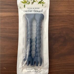 Ryan & Rose Cutie Tensil Fork and Spoon Set - Blue